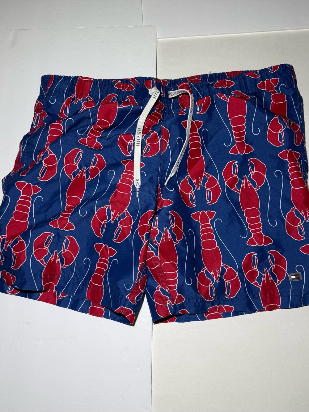 Lobster print Swim Trunks Shorts mens S Surf beach vacation Tommy Hilfiger USA